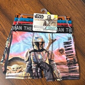 4 Star Wars Mandalorian Boys Athletic Boxer Briefs Size 8